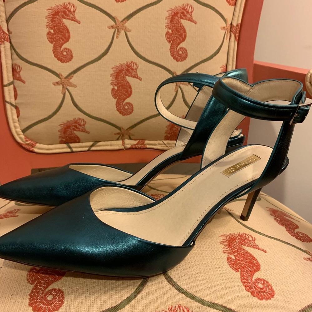 Louise Et Cie Metallic Emerald Green Heels SZ 13
